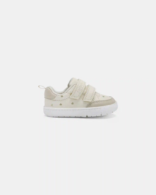 Baby Girl Every Step® First Walker Heart Sneakers - Cream