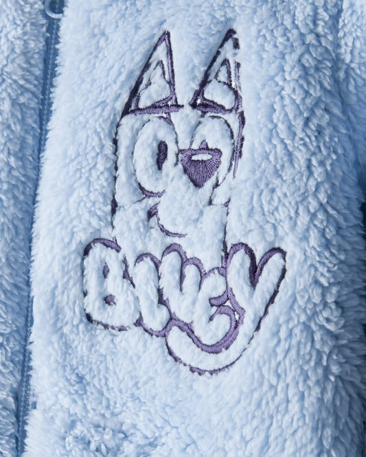 Toddler Boy Bluey™ Sherpa Hooded Zip-Up Jacket - Blue