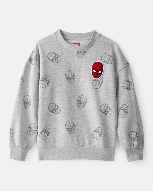 Boys ©Marvel Spider-Man Pullover Sweatshirt - Grey